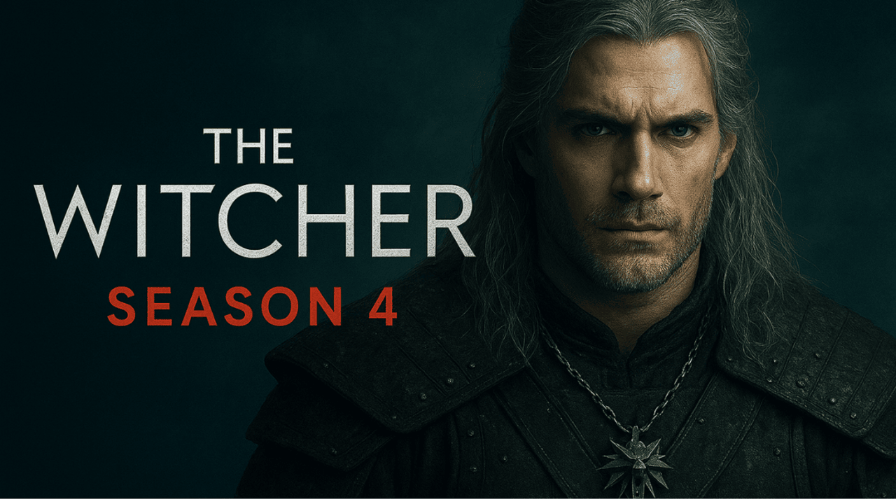 The Witcher Season 4 thumbnail with Henry Cavill as Geralt of Rivia in Netflix fantasy drama.